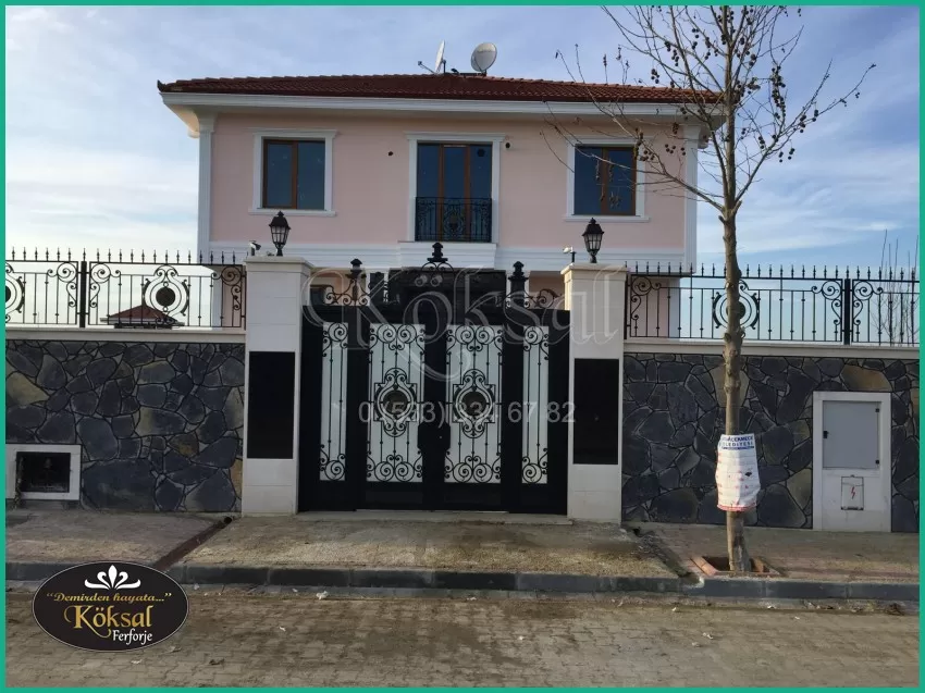 Ferforje Villa Bahçe Kapıları - Villa Bahçe Kapısı - Demir Villa Bahçe Kapı