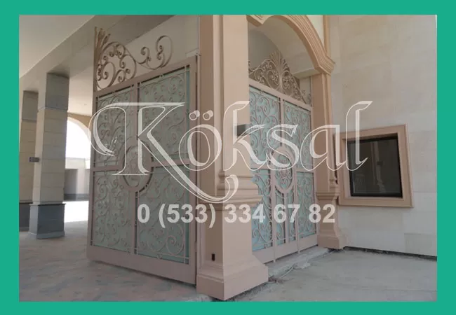 Motifli Villa Kapısı Modelleri - Güvenli Villa Kapıları