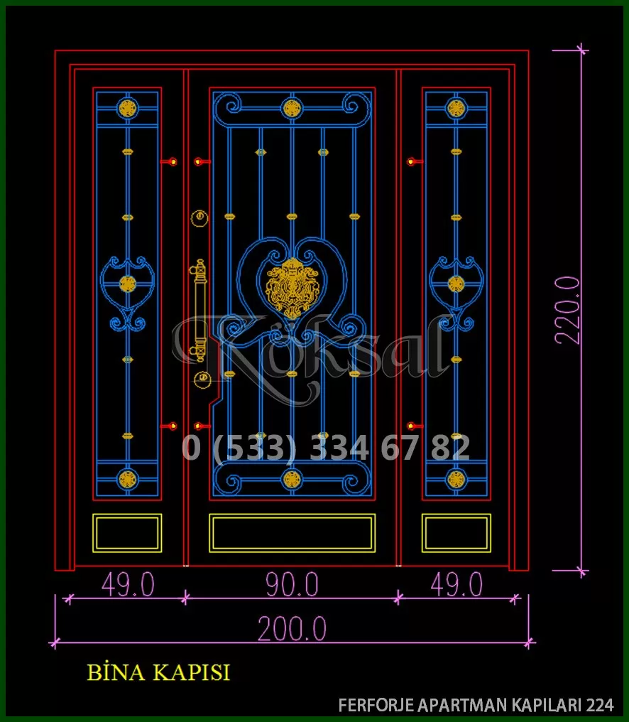 özel tasarım apartman kapı