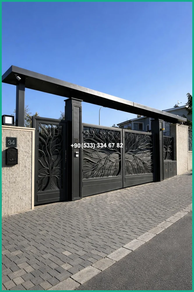 VİLLA KAPILARI-FERFORJE VİLLA KAPILAR-VİLLA GİRİŞ KAPILAR tas22075